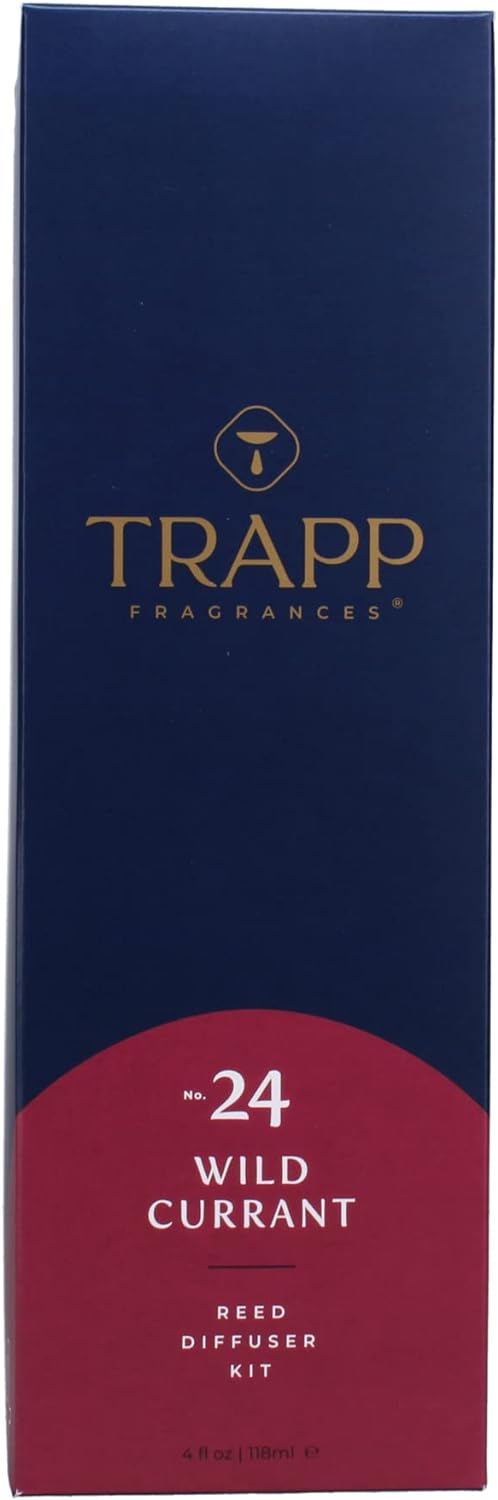 Trapp - No. 24 Wild Currant - Reed Diffuser Kit - 2 Sets of 12 Reeds, Scented Diffuser Oil (4 oz.)