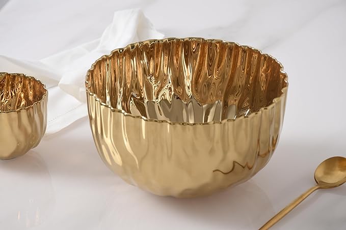 Pampa Bay Porcelain Medium Bowl, Mascali D'oro, Gold