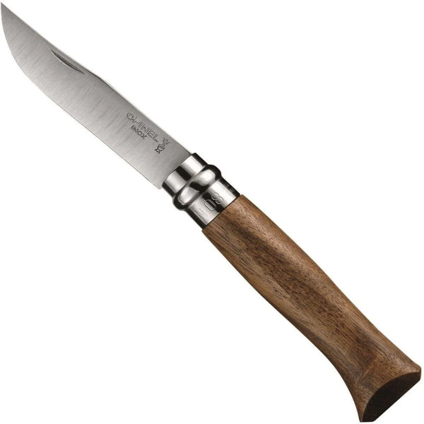 Opinel No8 Stainless Steel Folding Knife with Walnut Handle