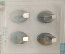 4 pc Stainless Steel Hook Set, 30x25mm
