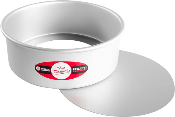 Anodized Aluminum, Round Removable Bottom Pan, 8 in x 3 in