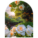 A 100ml bottle of SCENT New York Aroma Oil in the 'Paradise' fragrance. The amber glass bottle has a minimalist white label with black text and a black cap. Next to the bottle is its matching packaging box, which has a similar white and black design with subtle floral artwork on the side.