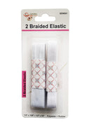 Set of 2 Braided Elastic 1/4"X108" and 1/2"X54"