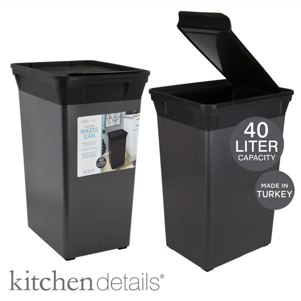 40l Waste Can Carbon