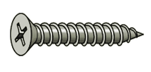 TUFF STUFF Flat Head Phillips Sheet Metal Screws, #6 gauge by 2 inches long, ideal for secure fastening into metal and various materials