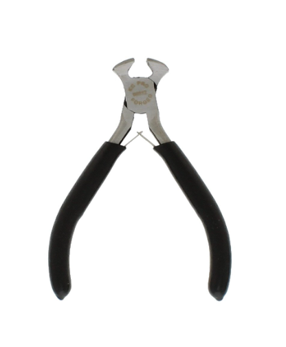 KC Brand 4.5 inch Mini End Nippers, drop forged, fully polished, spring loaded, with sure-grip handles, ideal for fine exact work, lifetime warranty.