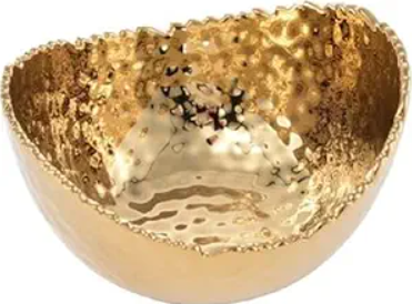 Small Oval Bowl, Gold
