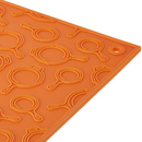 7" Square Silicone Trivet - Orange