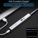 Silver Shabbos Electric Candle Lighter with flexible neck and laser-engraved Hebrew text 