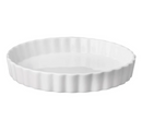 8.75" White Porcelain Quiche Pan