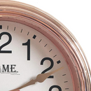 8.9-inch round copper wall clock with silent movement and modern design on a white background.