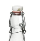 hermetic seal with a white stopper and red seal.