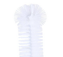 Red Superio bottle brush with rubber handle and stainless steel core, displayed vertically on a white background.