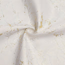 54" x 72 Polyester Tablecloth-  Jacquard, Marble White/Gold