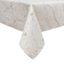 54" x 72 Polyester Tablecloth-  Jacquard, Marble White/Gold
