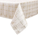 60" x 90" Polyester Tablecloth- Jacquard, Wave Gold Tablecloth