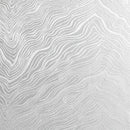 Silver jacquard rectangular tablecloth with hem-stitched edges displayed on a white background.