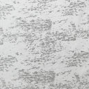 A folded 60" x 120" silver mosaic print tablecloth displayed on a white background.