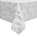 60" x 90" Tablecloth- Jacquard, Silver Mosaic Marble