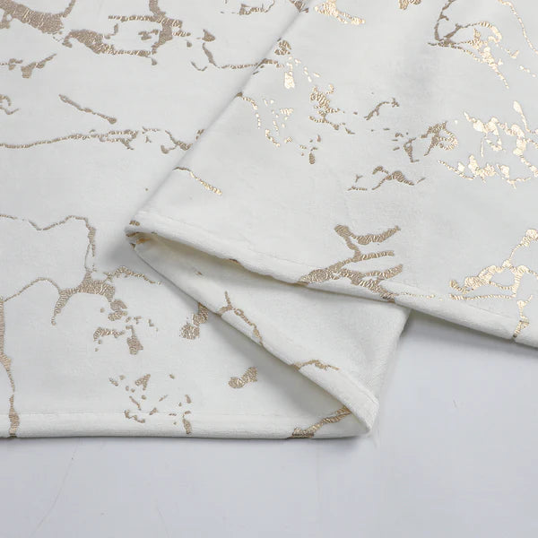 Majestic Giftware Velvet Tablecloths for Rectangle Tables 70" X 108" Glacier Gold Print Hem Stitch Dining Table Cover