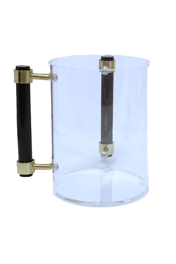 Acrylic Wash Cup with Black Handles