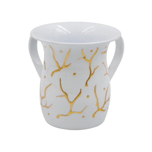 Stainless Steel Wash Cup White/Gold