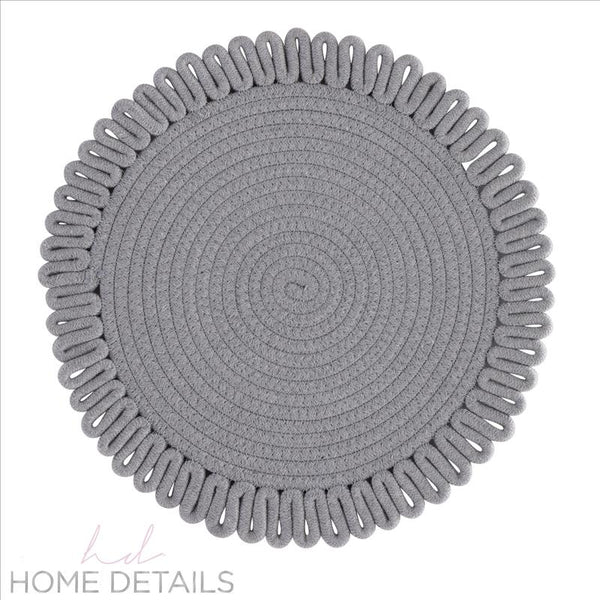 Extra Thick Looped Edge Round Placemats