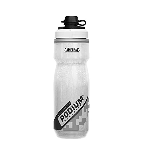 CamelBak Podium Dirt Series Chill Bike Bottle 21oz - Insulated Squeeze Bottle, White