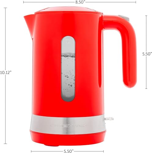 OVENTE Electric Kettle, Red