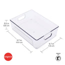 Copco Mini Large Storage Bin, 11.5 x 8.5 x 3.5 Inch, Clear
