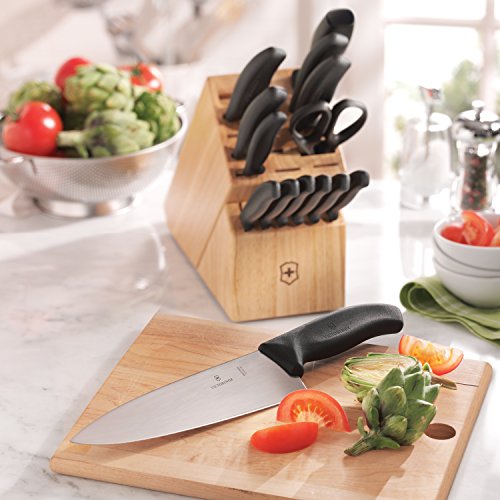 Victorinox Swiss Army Cutlery Swiss Classic Knife Block Set, 15-Piece