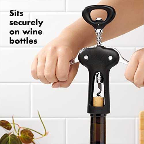 OXO Good Grips Winged Corkscrew and Bottle Opener, Black