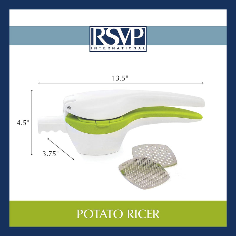 RSVP International (SPUD) Potato Ricer, White/Green | Mash Potatoes, Fruits, Vegetables & More