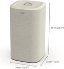 Joseph Joseph ecru dual-compartment laundry hamper with two removable fabric bags and a lid, displayed on a white background.