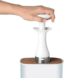 White and stainless steel Cuisipro Scoop and Stack ice cream scoop with cylindrical shape for neat dessert presentation