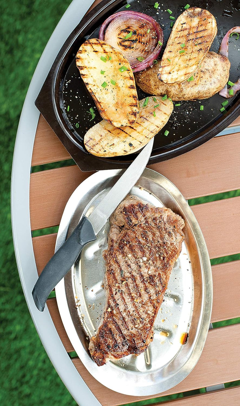 Nordic Ware 365 Indoor/Outdoor Sizzling Steak Server, Silver