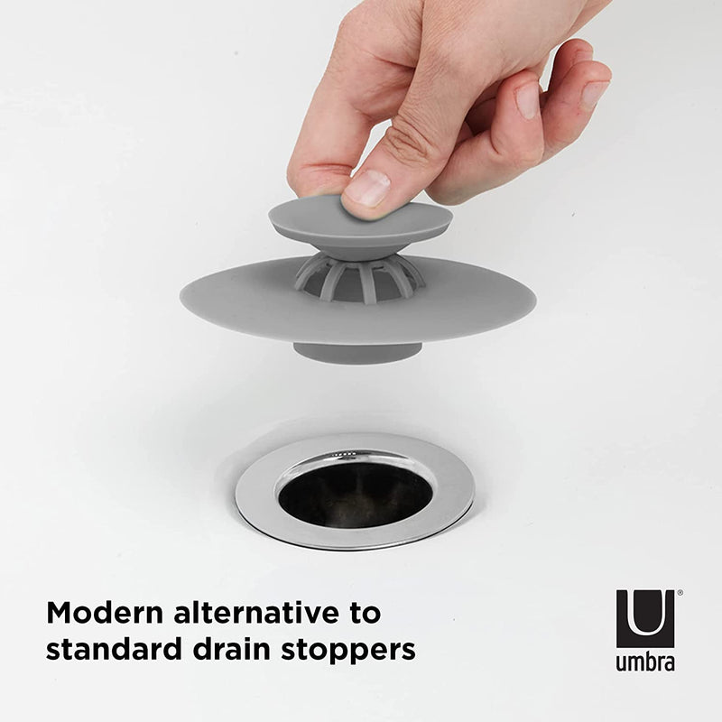 Umbra Flex Drain Stop/Hair Catcher, Grey