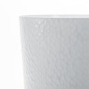 Bath Bliss Hammered Design Waste Bin | 1 Pack | Round Open Top | 10 Liter | Bathroom Trash Can | Kitchen | Office | Bedroom | Textured Plastic | Wastebasket | White