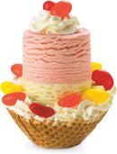 White and stainless steel Cuisipro Scoop and Stack ice cream scoop with cylindrical shape for neat dessert presentation