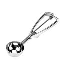 A stainless steel ice cream scoop with a 2-1/8" diameter bowl shown on a white background.