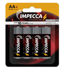 Impecca Double A Batteries (4 Pack) High Performance 1.5 Volt AA Alkaline Battery LR6
