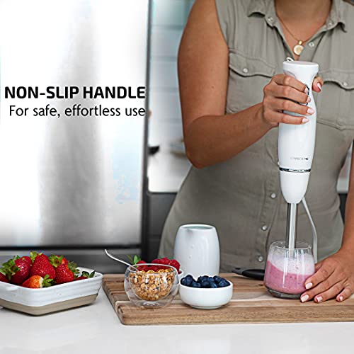 OVENTE Electric Hand Blender, White