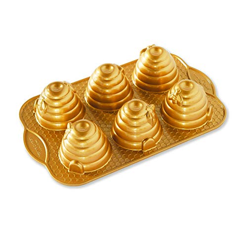 Nordic Ware Beehive Cakelets Pan, One, Gold