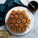 honeycomb pull-apart Bundt on a white plate