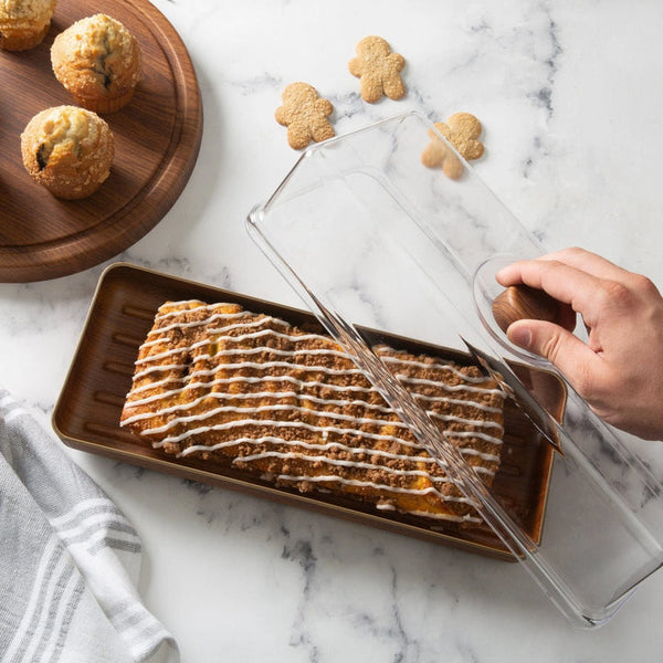 Bread and Cake Server Tray with Cover