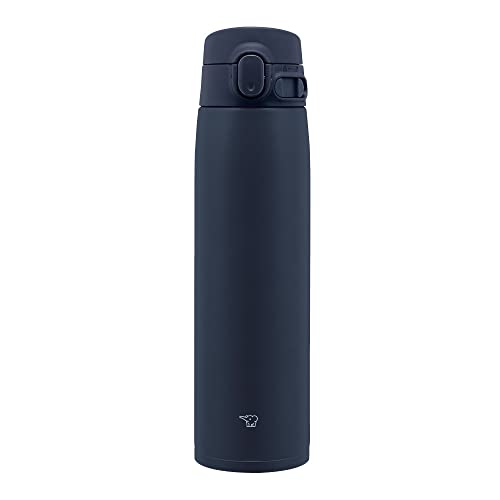 Zojirushi SM-VA72-AD Water Bottle, One-Touch Stainless Steel Mug, Seamless, 24.3 fl oz (720 ml), Navy