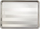  Nordic Ware natural aluminum baking one half sheet  featuring a prism grid pattern, shown on a white background.