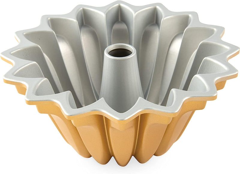 Nordic Ware Lotus Bundt Pan Gold, 5 Cup Capacity