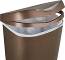 Umbra Bronze Brim Large Kitchen Trash Stainless Steel Foot Pedal 13 Gallon Step Garbage Can with Lid