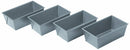 Set of 4 non-stick rectangular loaf pans, ideal for baking bread, meatloaf, and pound cake